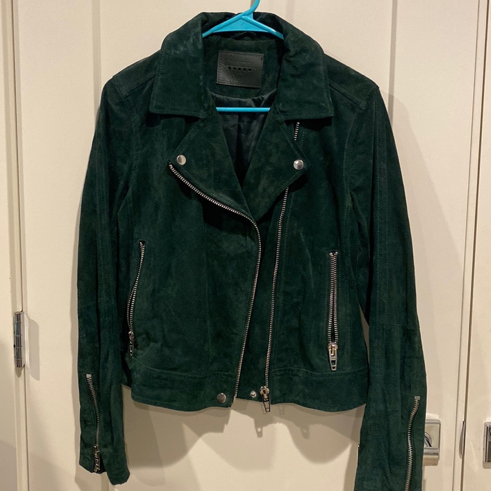 [BlankNYC] Leather Jacket Medium in emerald green.